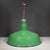 Set of Two Benjamin 16" Enameled Porcelain Green Industrial Pendant Lights c.1950 For Sale - Image 11 of 11