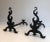 Cast Iron and Wrought Ironandirons, French, circa 1940 - A Pair For Sale - Image 4 of 13