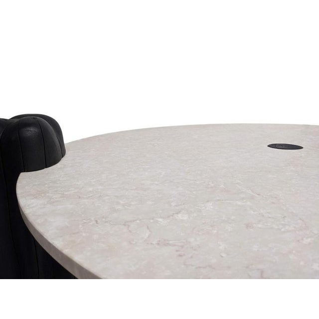 Narco Teak Collection Center Round Table by Amber X Inigo Street For Sale - Image 6 of 7