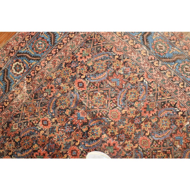 Antique Zabihi Collection Square Persian Bakshaish Rug For Sale - Image 11 of 12