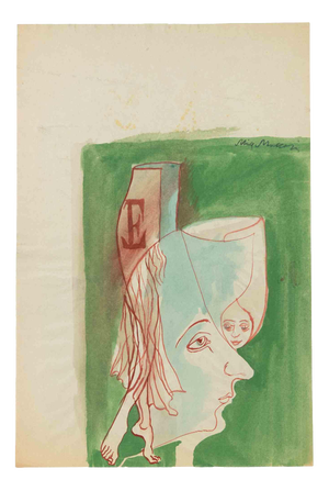 Mino Maccari, Interpenetration of Thought, 1934, Ink