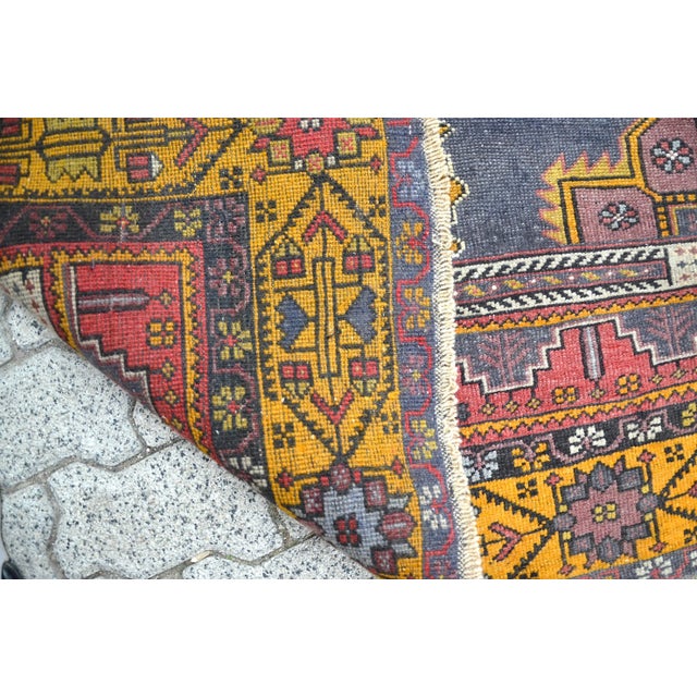 Vintage Oushak Anatolian Medallion Design Rug For Sale - Image 10 of 11