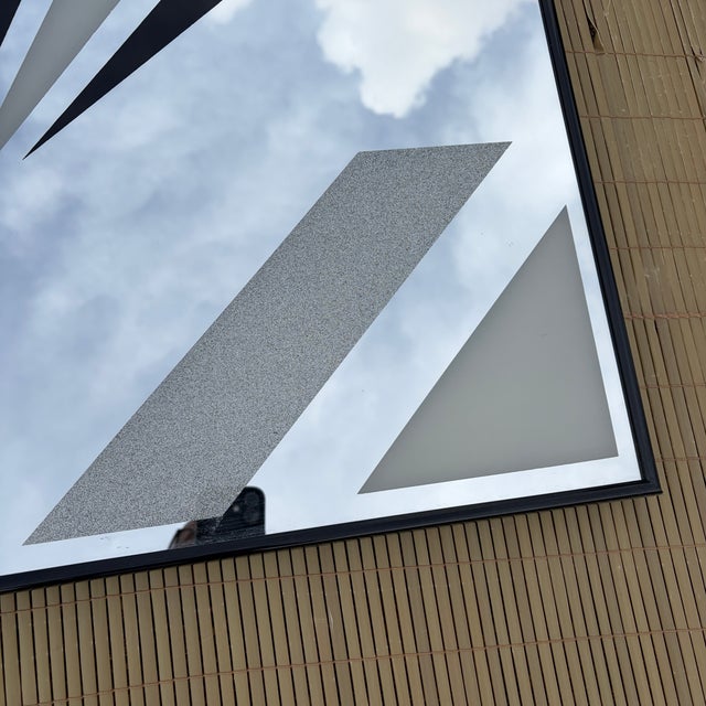 Black 1990s Art Deco Revival Geometric Desing Framed Wall Mirror. For Sale - Image 8 of 15
