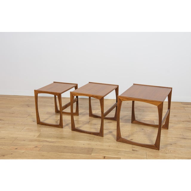 Mid-Century Teak Nesting Tables by R. Benett for G-Plan, United Kingdom, 1970s, Set of 3 For Sale - Image 15 of 18