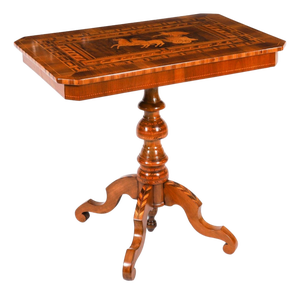 Antique Italian Marquetry and Parquetry Occasional Table from Sorrento, 1800s