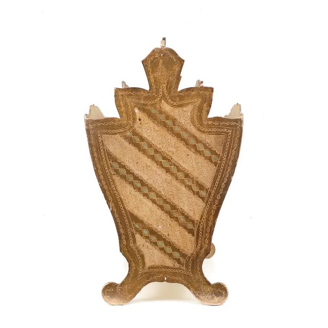 Vintage Italian Florentine Magazine Rack in Giltwood, 1958 For Sale - Image 4 of 12