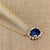 Metal Natural Sapphire Diamond Halo Pendant With Chain 18" 14k YG 1.67 TCW Certified For Sale - Image 7 of 15