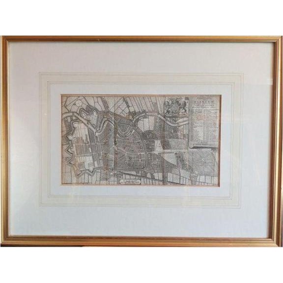 Antique Map of the City of Haarlem attributed to Tirion,, 1742 For Sale