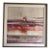 Oversized Framed Abstract Sailboat Seascape in Blush and Blue, 56” For Sale
