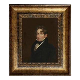Captain Demaresque of Gloucester Framed Canvas Print, 8x10, Distressed Black and Gold Frame For Sale