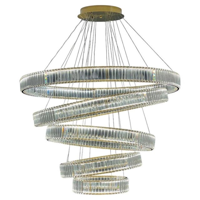 Metal Collection Orione 2.0 Chandelier in Metal and Crystal by Jago For Sale - Image 7 of 7