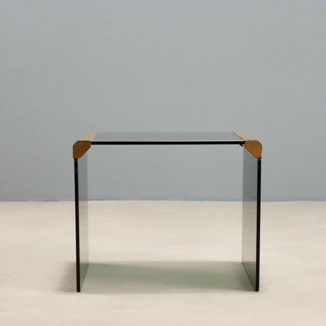 Gray Glass Coffee Table, 1980s For Sale - Image 8 of 9