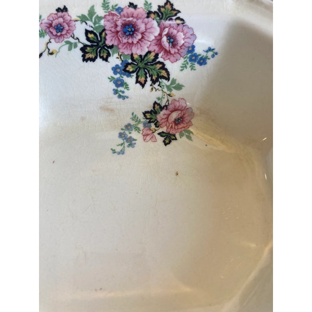 Ceramic Mid 20th Century Edwin M Knowles Vitreous Vegetable Serving Bowl For Sale - Image 7 of 8