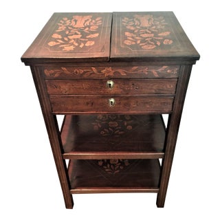 Antique Marquetry Inlaid Dressing Table For Sale