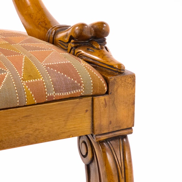 Antique 1920's French Art Deco Goosehead Accent/Dining Chairs - Set of 2 For Sale - Image 10 of 10