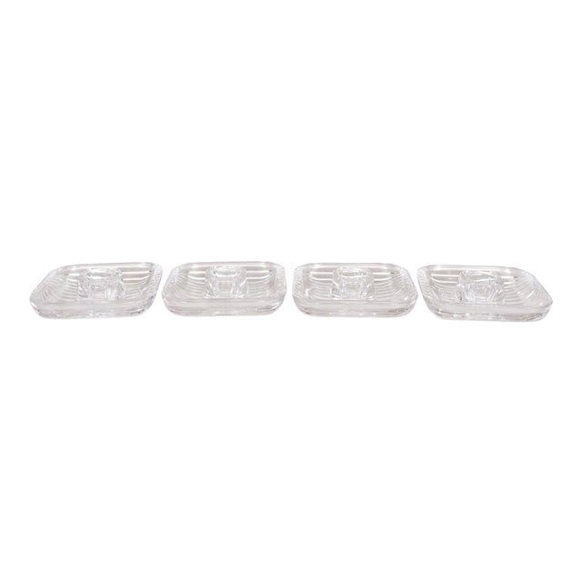 Villeroy & Boch Villeroy & Boch Lead Crystal Quadra Candle Holders - Set of 4 For Sale - Image 4 of 7