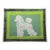 Poodle Dog Minimalism Pop Art Expressionism Americana Green Antique White Beige Original Painting Cleo Plowden For Sale