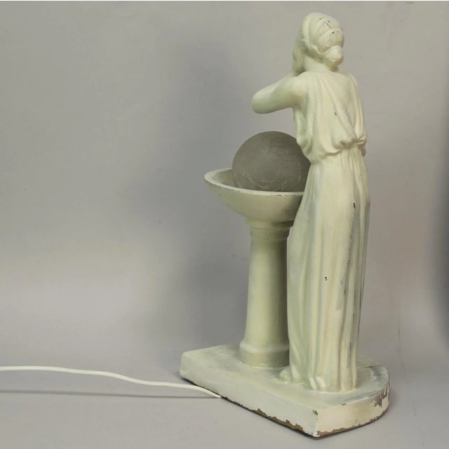 Glass Pharmacy Advertising Table Lamp from Vichy Source De Beaute, 1940s For Sale - Image 7 of 10