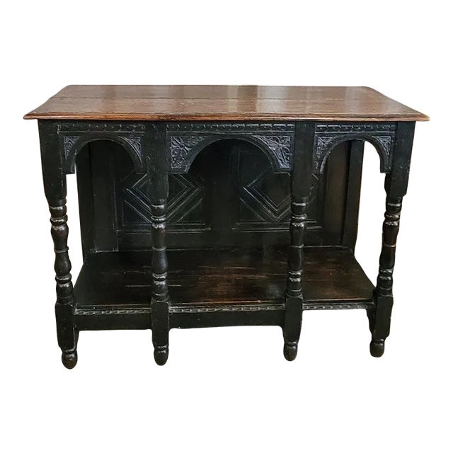 Antique English Console Carved Circa 1840 For Sale