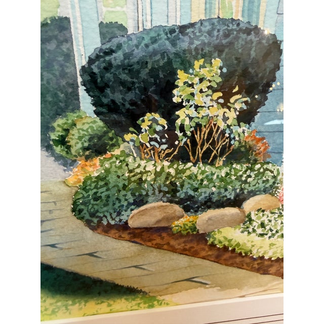 L. M. Steadman Spring Sun at Jim & Allisons Watercolor Painting, Framed For Sale - Image 11 of 12