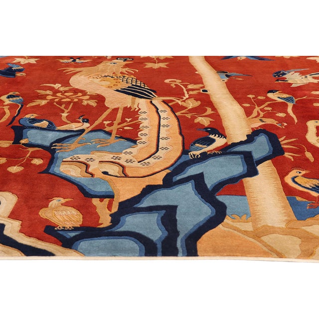 Vintage Chinese Pictorial Rug, 09'11 X 07'11 For Sale - Image 4 of 10
