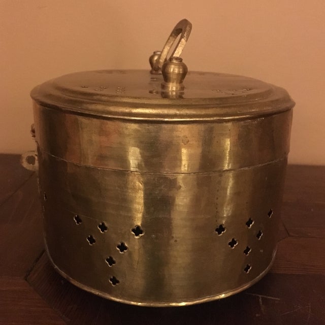 Vintage Oval Brass Cricket Box | Chairish