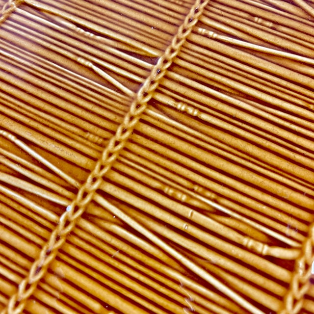 1950s French Gien Straw Pattern Cheese Course Service, 9 Pieces For Sale In Philadelphia - Image 6 of 12