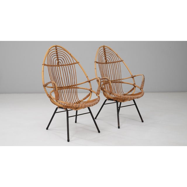 1960s French Bamboo Lounge Chairs - A Pair For Sale - Image 13 of 18