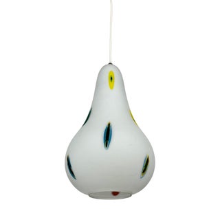Opaline Murano Glass Pendant attributed to Stilnovo For Sale