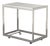 Modern Vintage Carrara Marble Top Chrome Side Table For Sale