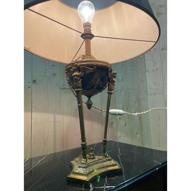 Empire Lamp in Bronze For Sale - Image 4 of 5