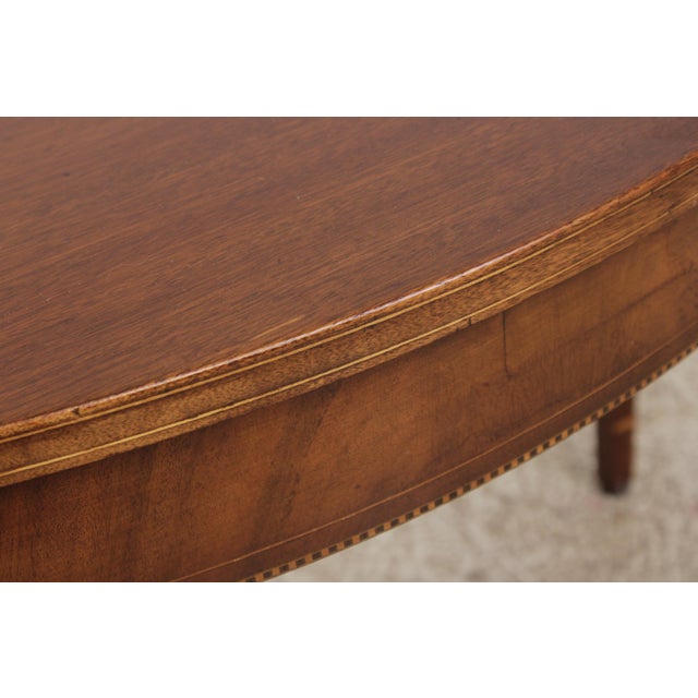 Vintage Mahogany Inlaid Gate Leg Dining Table For Sale - Image 10 of 18