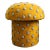 Mushroom Ottoman in Wool Ochre Dot For Sale