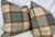 Custom pair of 22" pillows covered in Abraham Moon "Burford" in Eau De Nil British wool fabric. These pillows are self...