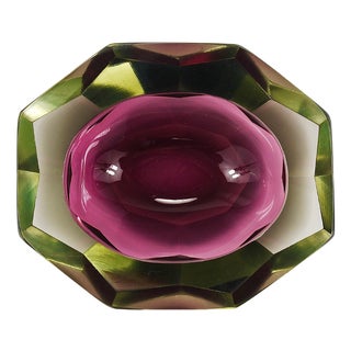 Caviar Murano Glass Diamond Bowl from Seguso, 1960s For Sale