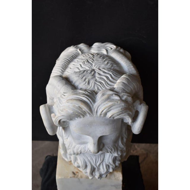 Bust of the Roman God Janus, 20th Century, Marble For Sale - Image 4 of 5