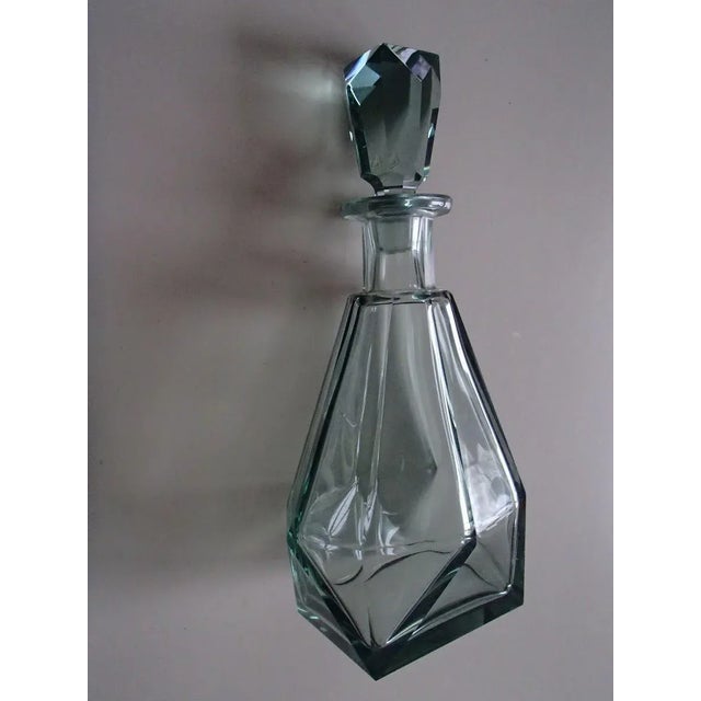 Art Deco Blue Green Carafe, 1930s For Sale - Image 6 of 10