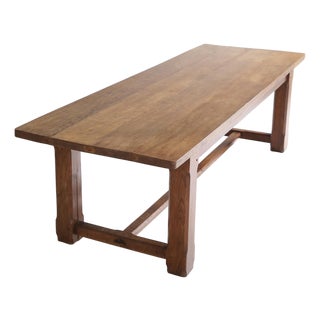 Monumental Dutch Oak Dining Table For Sale