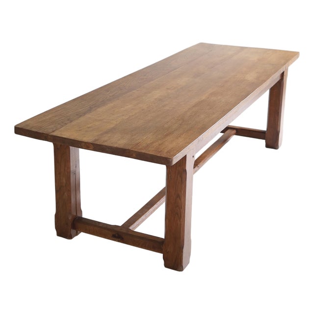 Monumental Dutch Oak Dining Table For Sale