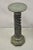 Antique Italian Classical Style Green Marble Spiral Carved Round Pedestal Plant Stand. Circa Early to Mid 20th Century....