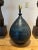 1960s Ceramic Wide Bottom Blue Lamp. Drip Glaze Hand Thrown Body. Deep Blues.1966 For Sale - Image 5 of 5