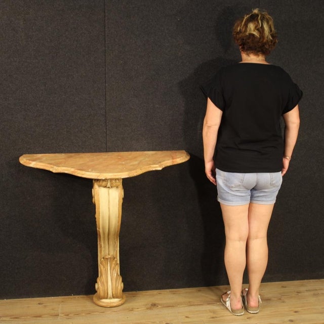 20th Century Italian Lacquered and Painted Console, 1960s For Sale - Image 8 of 13