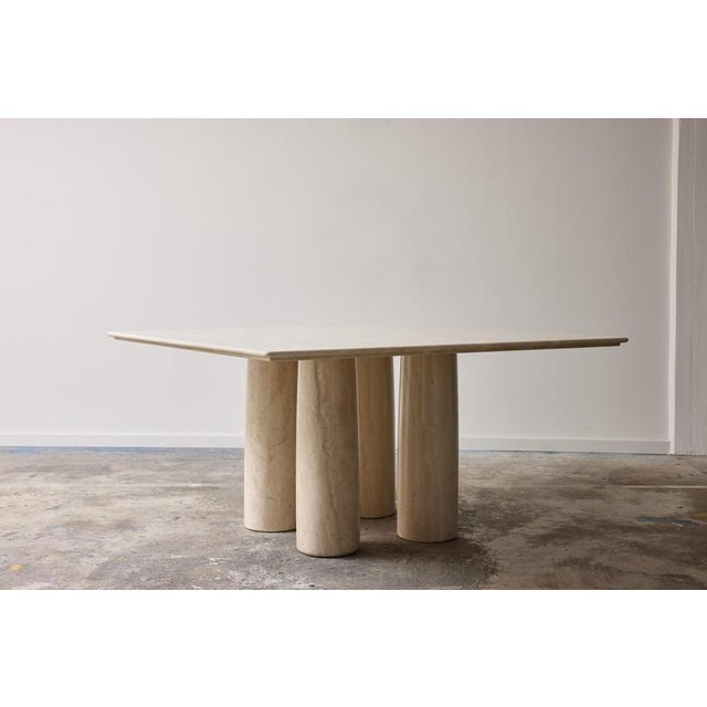 Il Colonnato Dining Table in Travertine by Mario Bellini for Cassina, 1977 For Sale - Image 10 of 10