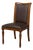 French Empire Dining Chairs in Brown Leather, Sets of 2 For Sale