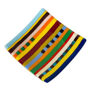 1970s Murano Glass Multicolor Glass Plate