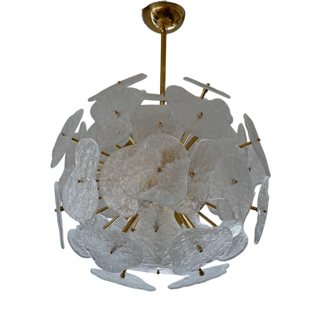 Clear Murano Glass Sputnik Pendant, 2000 For Sale