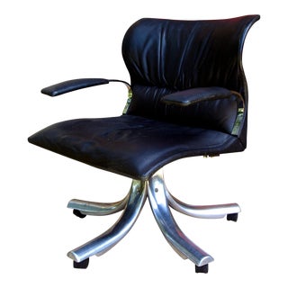 1970s Vintage Giovanni Offredi Executive Chair For Sale