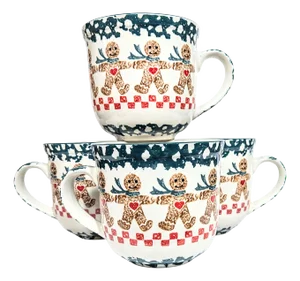 Oversized Gingerbread Mugs- Set of Four