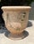 Ceramic Pair of French Garden Pots From Anduze With Antiqued Patina, Mascarons and Swags For Sale - Image 7 of 16