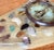 Vintage Lucite Boomerang Ashtray with Stone Inlay For Sale - Image 4 of 7